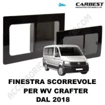 Finestra Scorrevole in Vetro Carbest per VW Crafter | Accessoricampershop.com