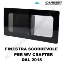Finestra Scorrevole in Vetro Carbest per VW Crafter | Accessoricampershop.com