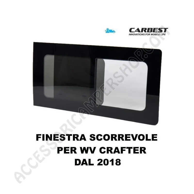 Finestra Scorrevole in Vetro Carbest per VW Crafter | Accessoricampershop.com