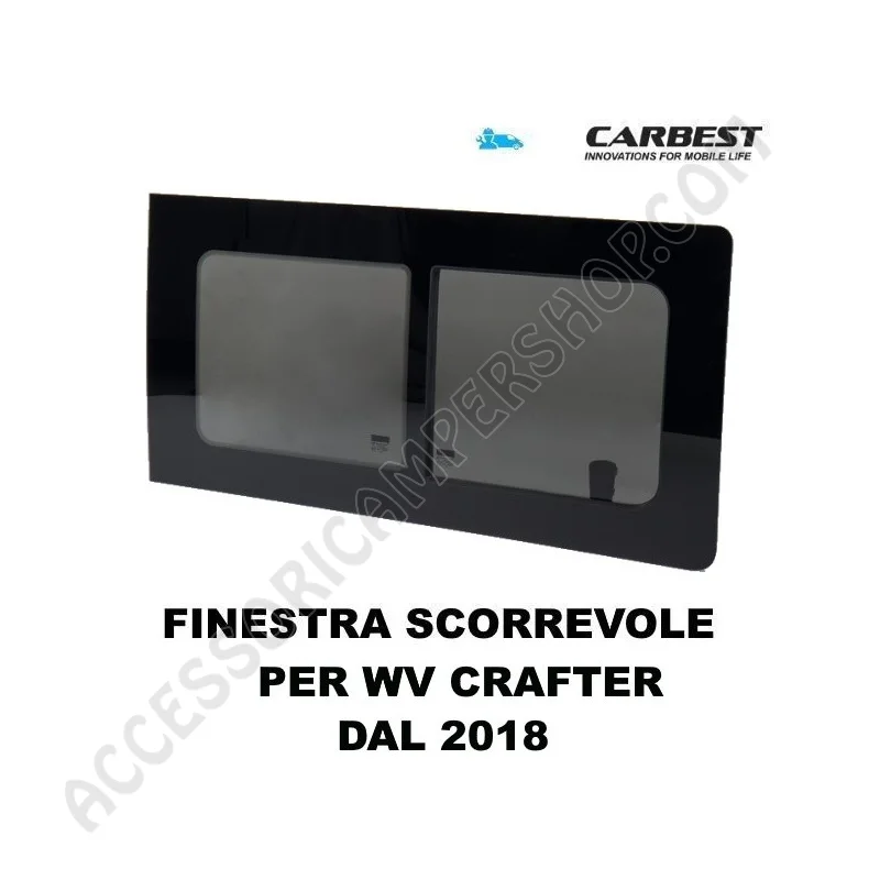 Finestra Scorrevole in Vetro Carbest per VW Crafter | Accessoricampershop.com