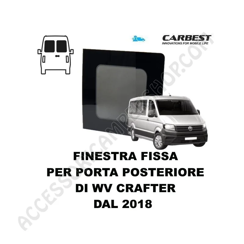 Finestra Fissa Vetro Carbest VW Crafter 2018 | Accessoricampershop.com