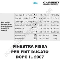 Finestra Fissa Vetro Carbest Fiat Ducato 2007 | Accessoricampershop.com