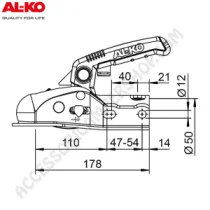 Giunto a sfera AK270 per caravan 50 mm | Accessoricampershop.com