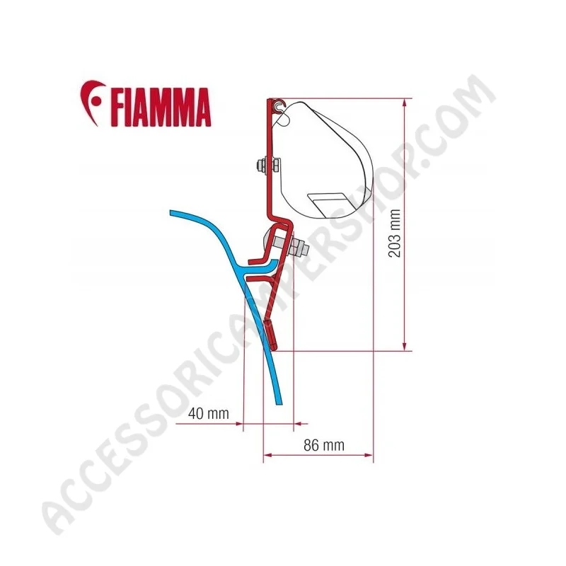 KIT VW T3 Adattatori Staffe Tendalino Fiamma F35 | Accessoricampershop.com