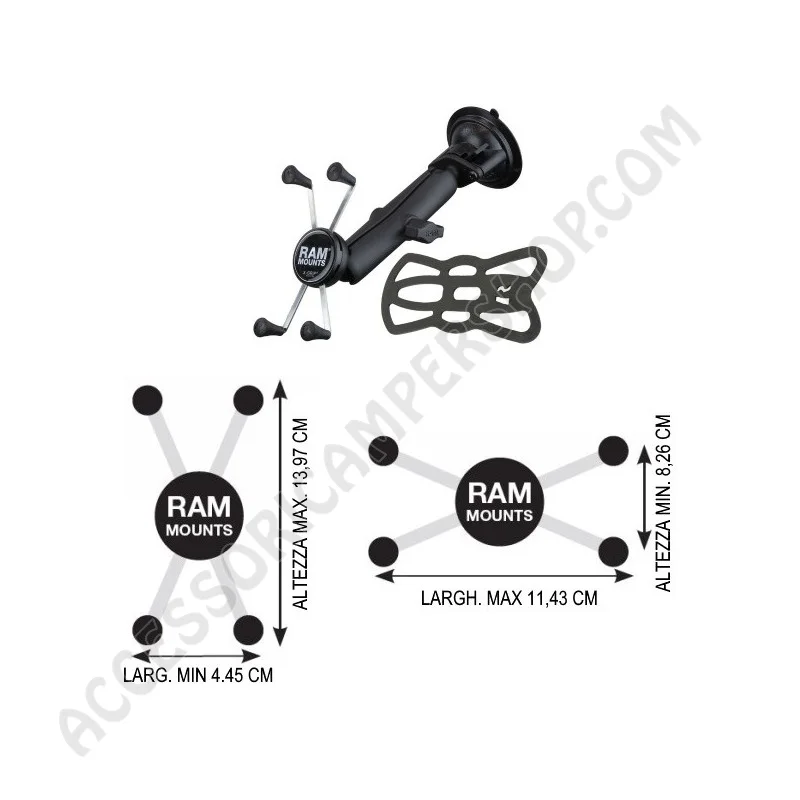 Supporto Universale RAM MOUNTS X-GRIP per Smartphone | Accessoricampershop.com