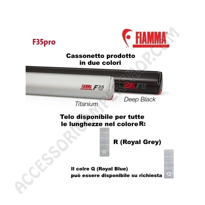 Tendalino Veranda Fiamma F35 Pro Titanium | Accessoricampershop.com