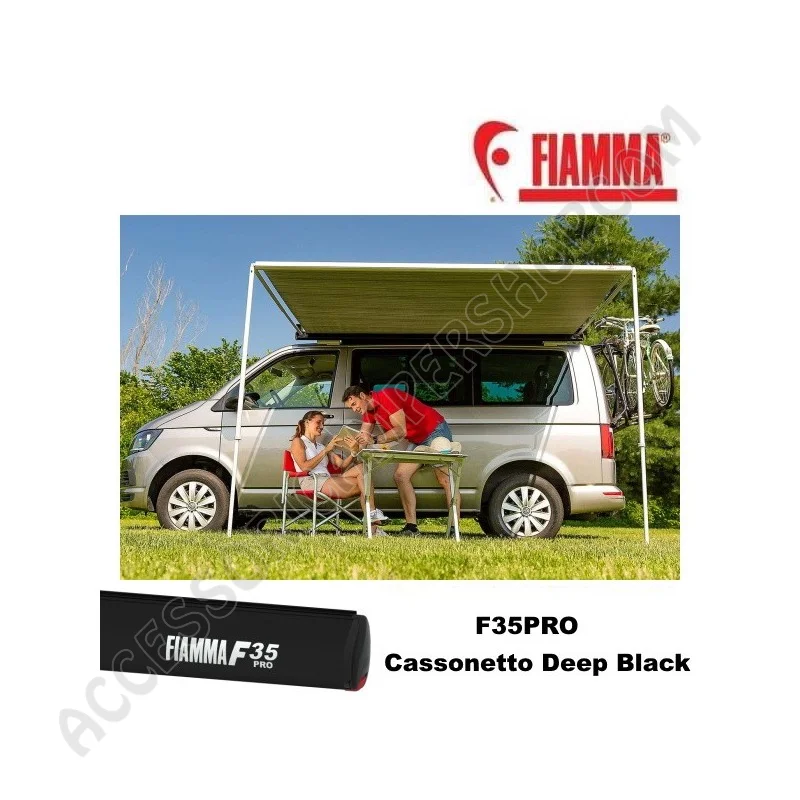 Tendalino Fiamma F35 Pro Deep Black per Caravan | Accessoricampershop.com
