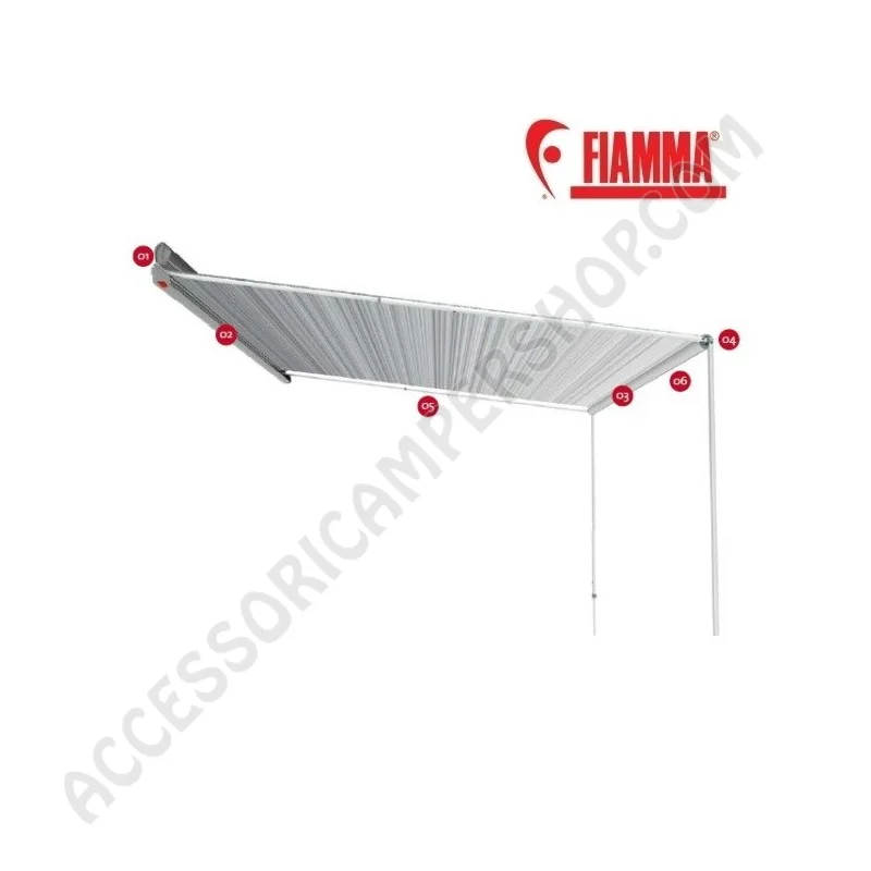 Tendalino Fiamma F35 Pro Deep Black per Caravan | Accessoricampershop.com
