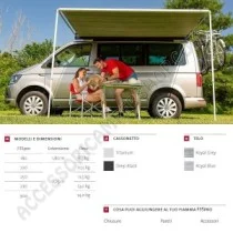 Tendalino Fiamma F35 Pro Deep Black per Caravan | Accessoricampershop.com