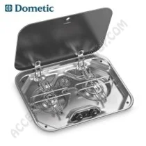Piano Cottura Dometic 2 Fuochi Gas con Coperchio | Accessoricampershop.com