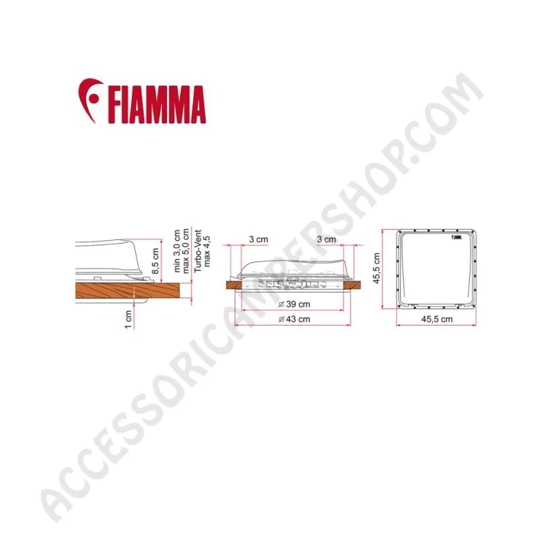 Oblò VENT CRYSTAL 40x40 Fiamma per Camper | Accessoricampershop.com