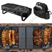 Barbecue a Gas Portatile Pieghevole con 2 Bruciatori | Accessoricampershop.com