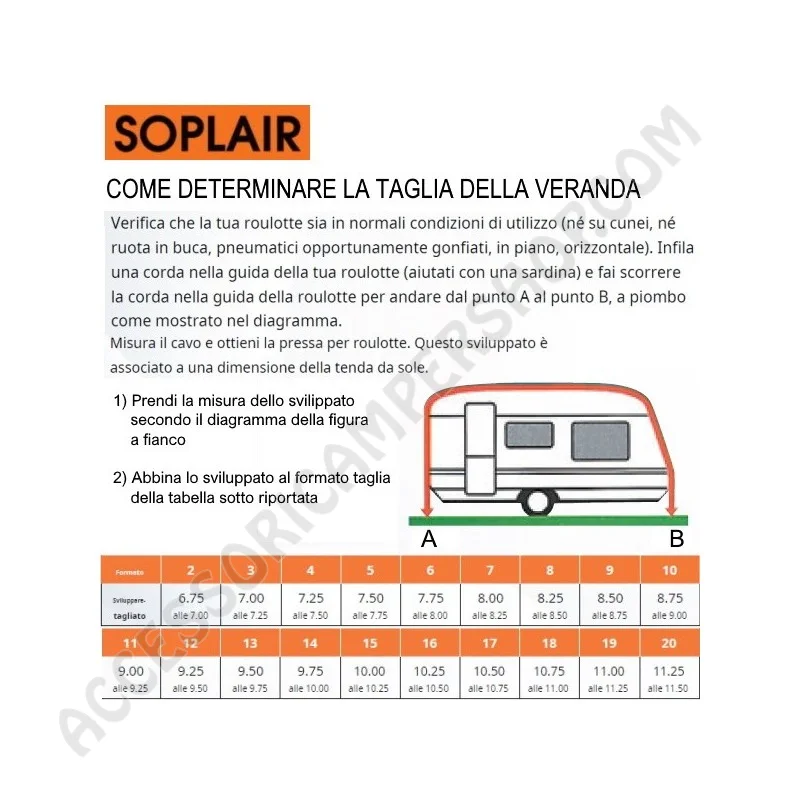 Veranda per caravan Marmara Soplaire 240 | Accessoricampershop.com