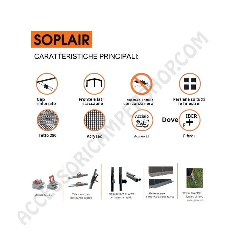Veranda per Caravan Egeo Soplair 270 | Accessoricampershop.com