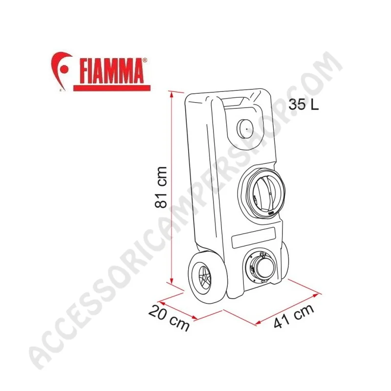 Serbatoio Fiamma Roll-Tank 40L per Acqua Potabile | Accessoricampershop.com