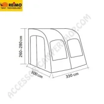 Veranda Pneumatica Marina Air High 330 Reimo | Accessoricampershop.com