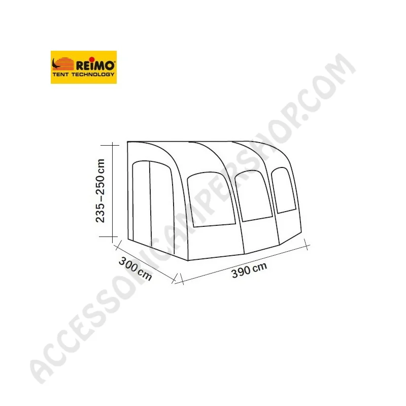 Veranda Pneumatica MARINA AIR HIGH 390 per Camper | Accessoricampershop.com