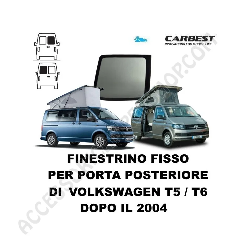 Finestrino Fisso Carbest per Volkswagen T5/T6 | Accessoricampershop.com