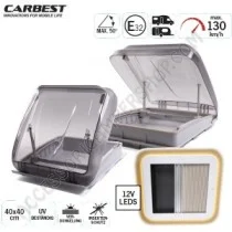 Oblò Carbest 40x40 con LED per camper e caravan | Accessoricampershop.com