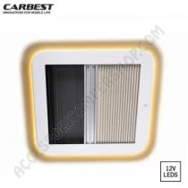 Oblò Carbest 40x40 con LED per camper e caravan | Accessoricampershop.com