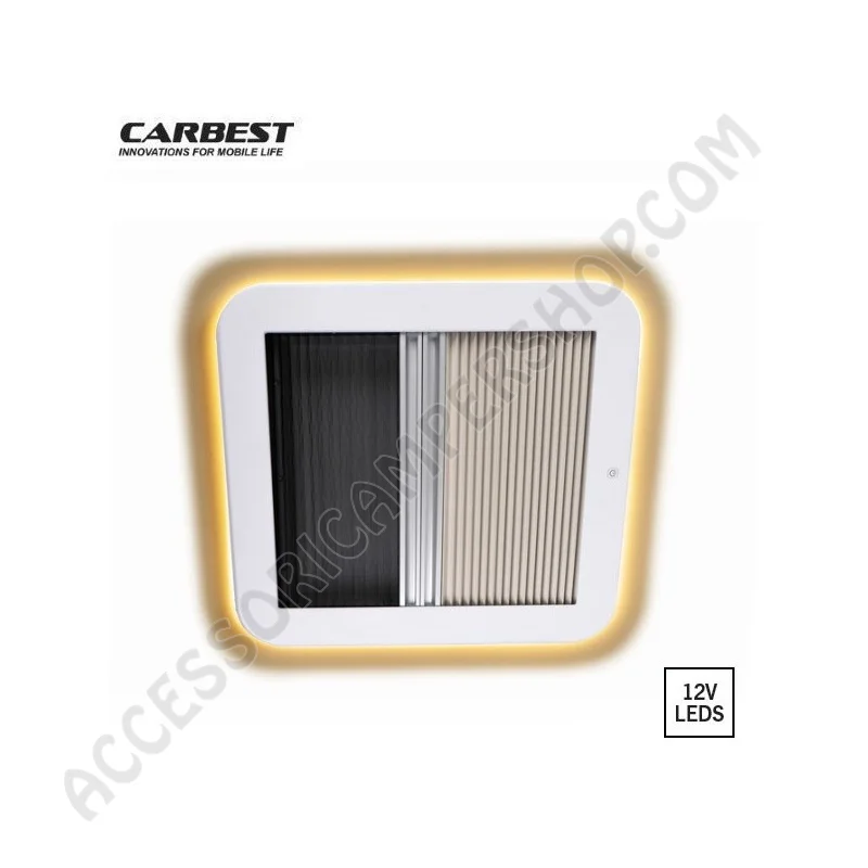 Oblò Carbest 40x40 con LED per camper e caravan | Accessoricampershop.com