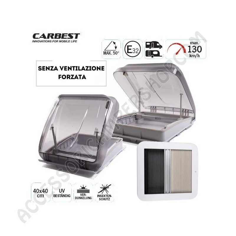 Oblò Carbest 40x40 Grigio per Camper e Caravan | Accessoricampershop.com