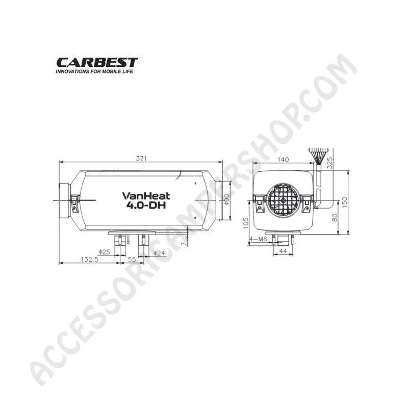 Riscaldatore a Gasolio VANHEAT 4.0-DH 12V 4kW | Accessoricampershop.com