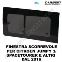 Finestra Scorrevole in Vetro Carbest per Citroen Jumpy | Accessoricampershop.com