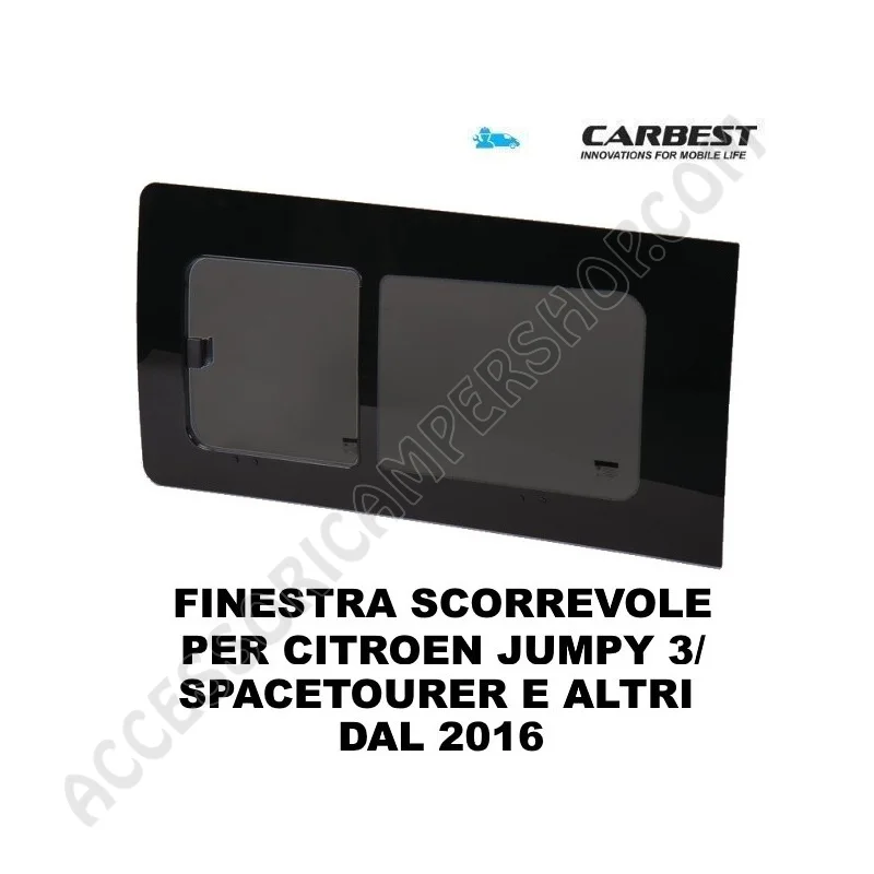 Finestra Scorrevole in Vetro Carbest per Citroen Jumpy | Accessoricampershop.com