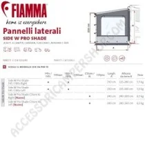 Parete Laterale Side W Pro Shade Fiamma | Accessoricampershop.com