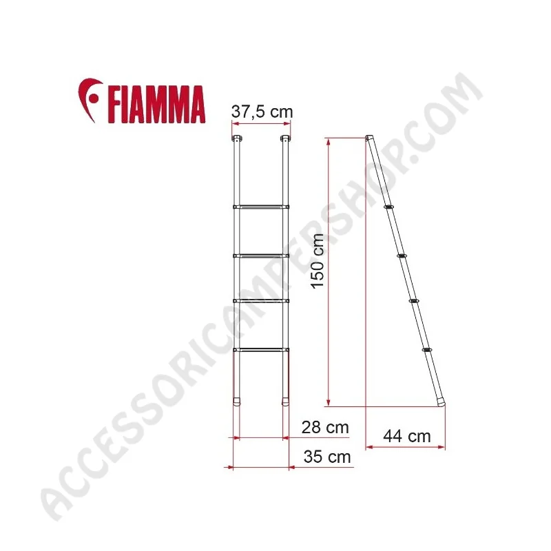 Scaletta DELUXE 8 FIAMMA per camper e caravan | Accessoricampershop.com