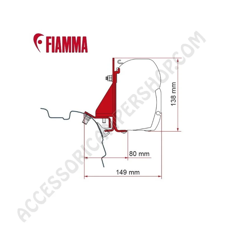 Kit Combi Rail Bracket F45 per VW T5/T6 | Accessoricampershop.com