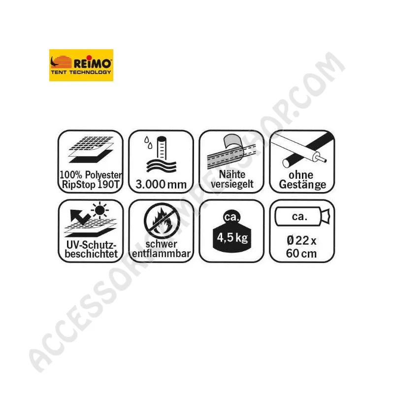 Tenda Veranda Posteriore VW T5/T6 ID Buzz Upgrade Premium | Accessoricampershop.com