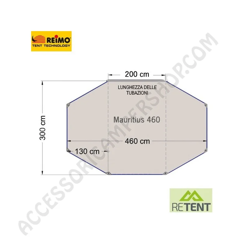 Tendalino tettoia parasole Mauritius 460 | Accessoricampershop.com