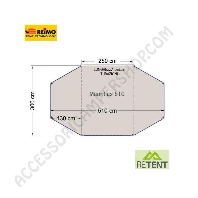 Tendalino Parasole Mauritius 510 per Camper | Accessoricampershop.com