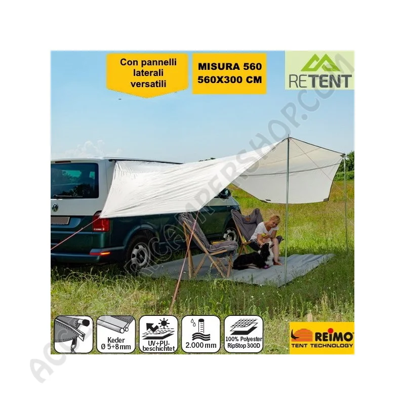 Tendalino Parasole Mauritius 560 per Camper | Accessoricampershop.com