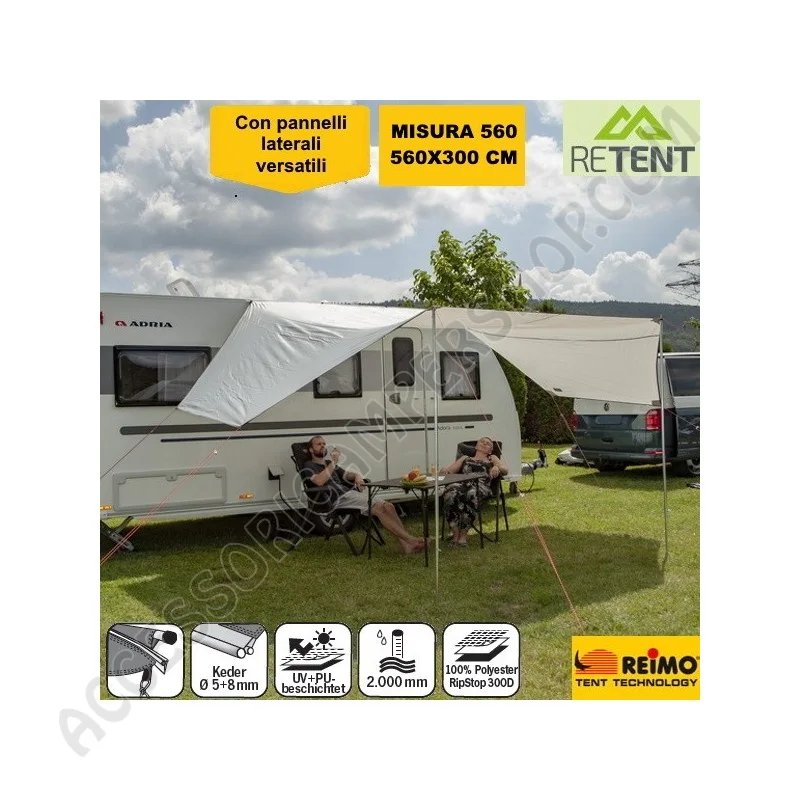 Tendalino Parasole Mauritius 560 per Camper | Accessoricampershop.com