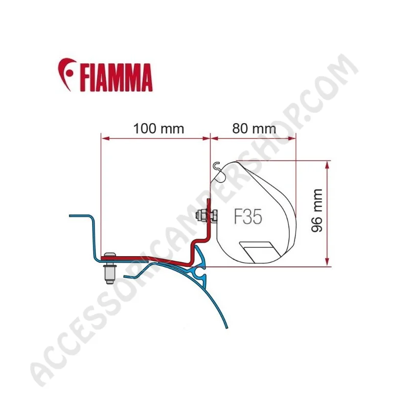 Adattatori Staffe Tendalino Fiamma F35 | Accessoricampershop.com