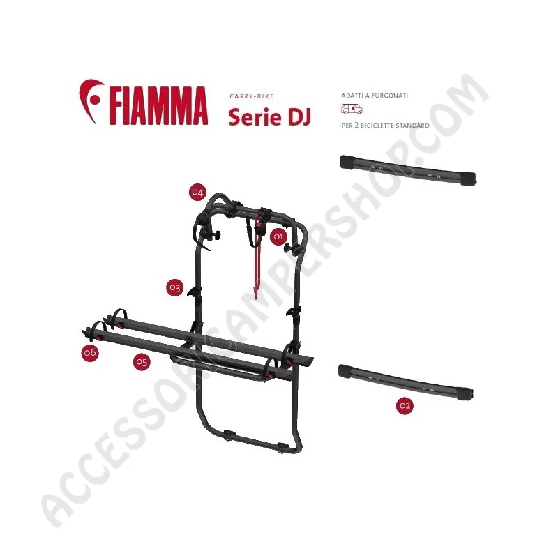 Porta-bici Fiamma Carry-Bike DJ per furgonati | Accessoricampershop.com