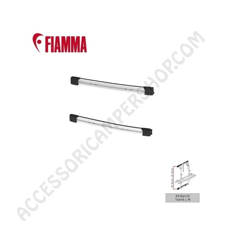 KIT BARS TRANSIT per portabici Fiamma Carry-Bike DJ | Accessoricampershop.com