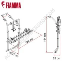 Porta-bici Fiamma Carry-Bike VW T5/T6 D Deep Black | Accessoricampershop.com