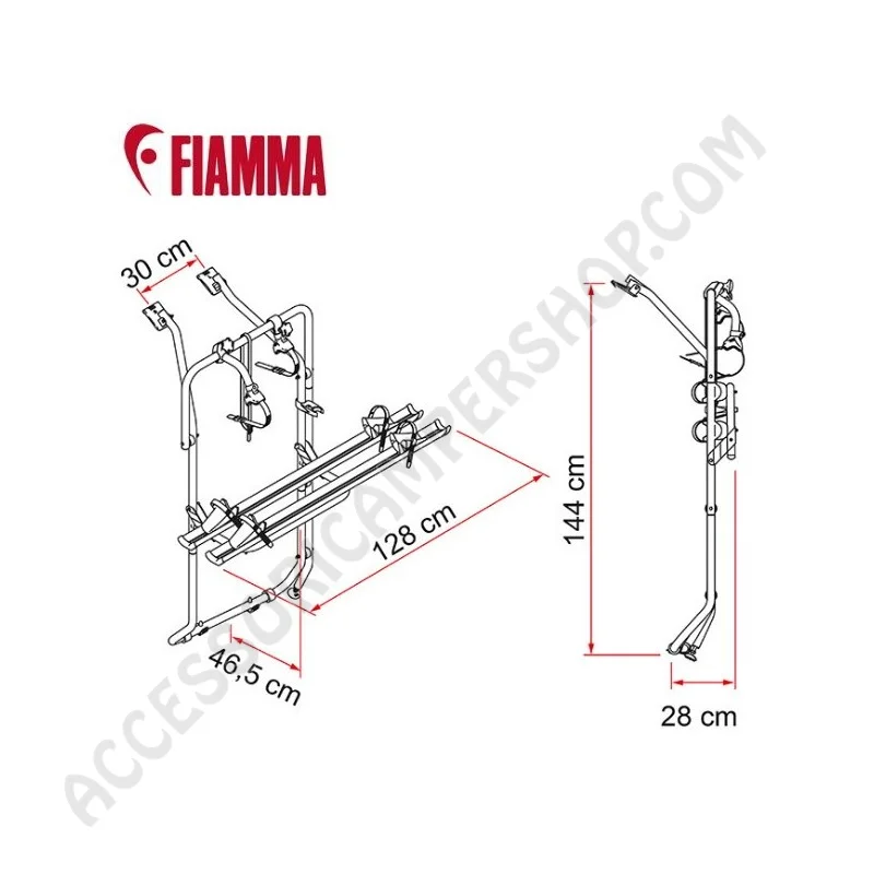 Porta-bici Fiamma Carry-Bike VW T5/T6 D Deep Black | Accessoricampershop.com