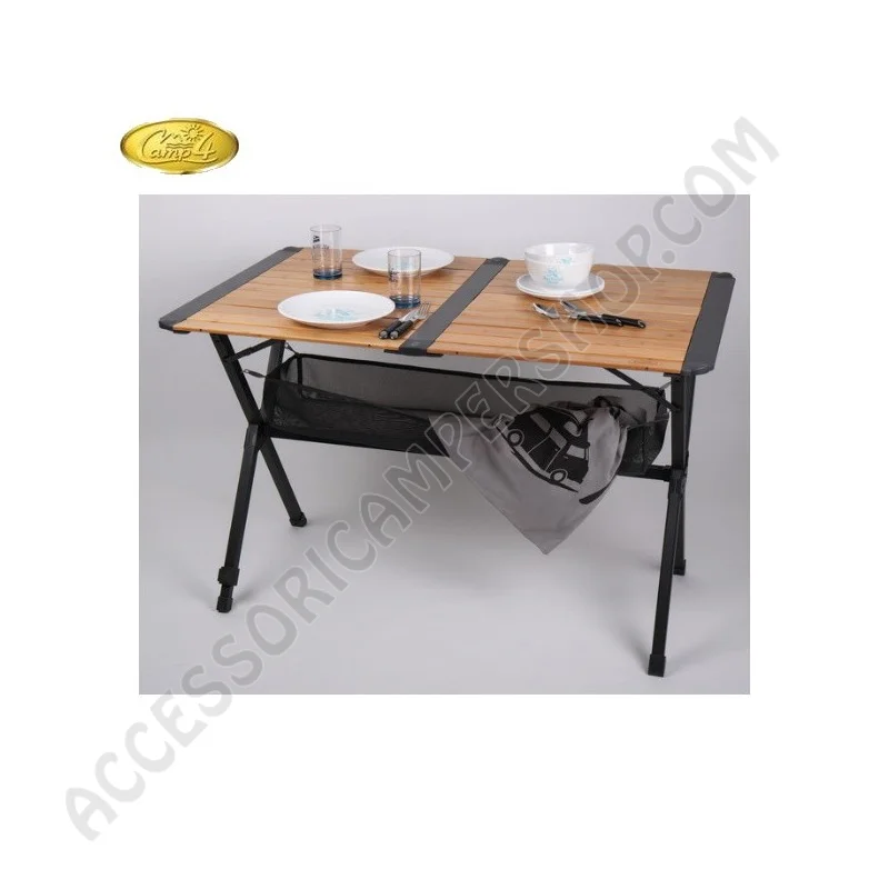Tavolo Pieghevole Bamboo Mendoza 110x70 per 4 Persone | Accessoricampershop.com