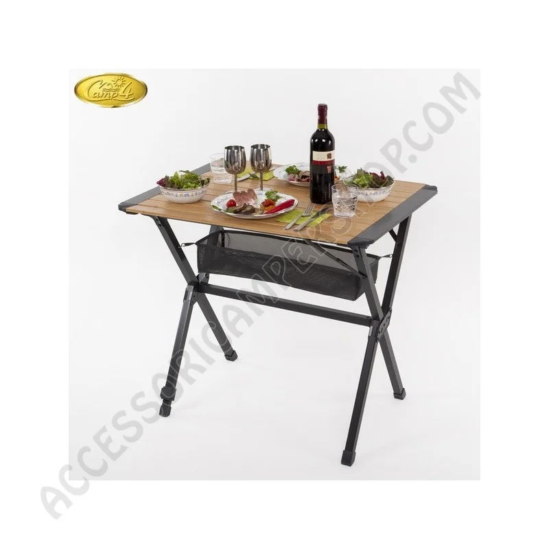 Tavolo Pieghevole Bamboo Mendoza 80 per Campeggio | Accessoricampershop.com