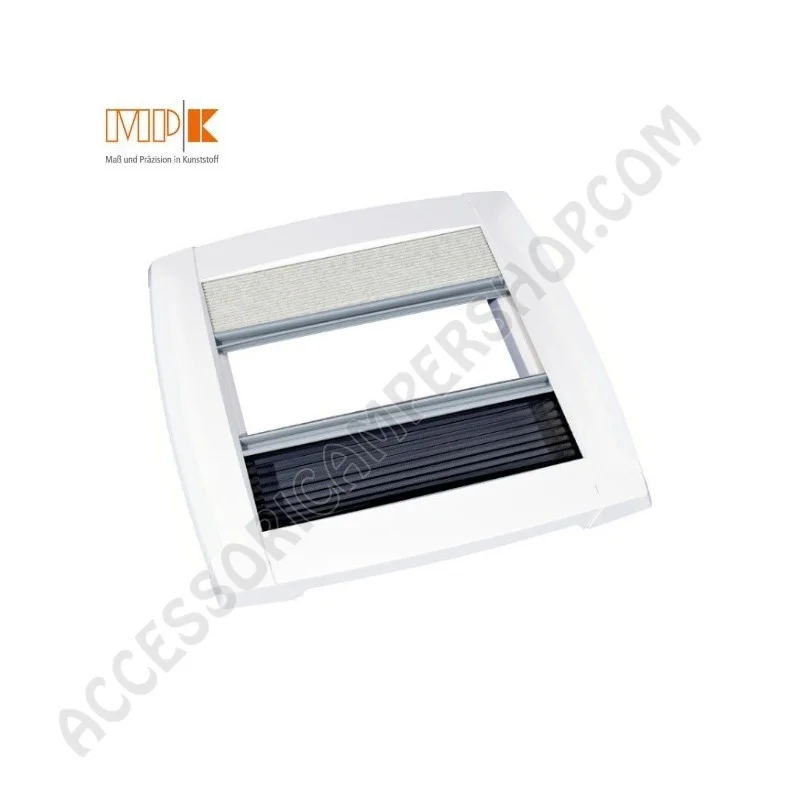 Kit Retrofit Telaio Interno Bianco con Tenda Plissettata | Accessoricampershop.com