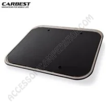 Piano Cottura Carbest 3 Fuochi Inox con Coperchio | Accessoricampershop.com
