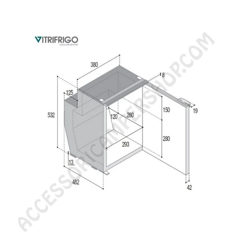 Frigorifero a Compressione Vitrofrigo C51i 51L | Accessoricampershop.com