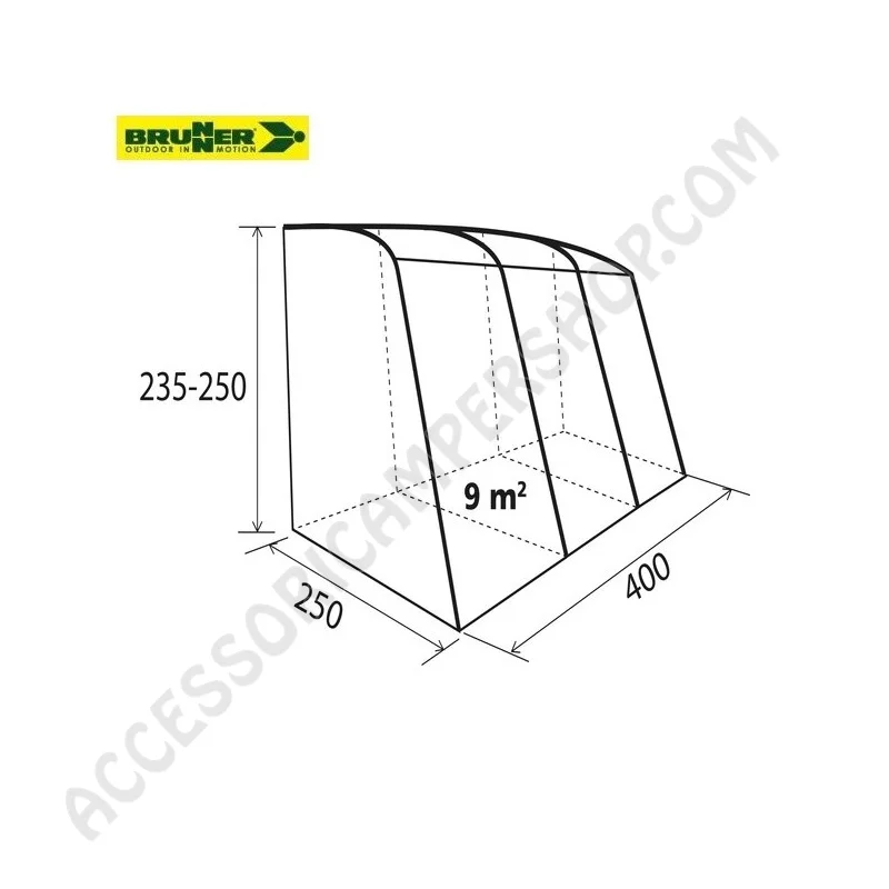 Veranda A.I.R. PRAIRIE Brunner Gonfiabile per Caravan | Accessoricampershop.com