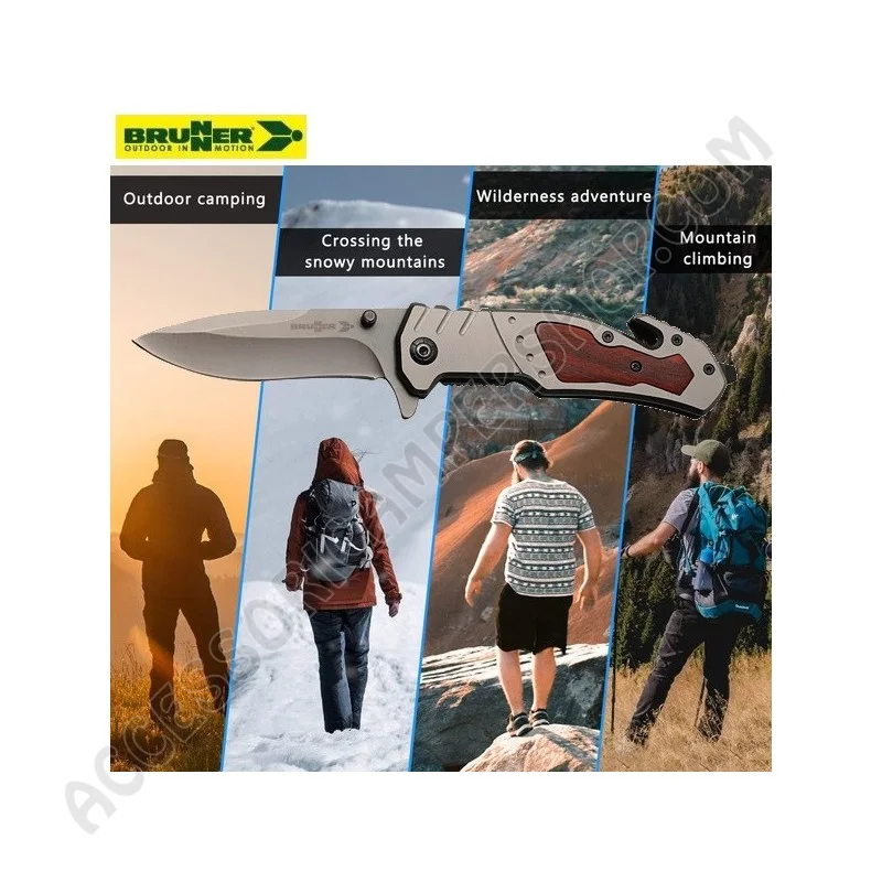 Coltello Pieghevole Tiger Brunner per Outdoor | Accessoricampershop.com
