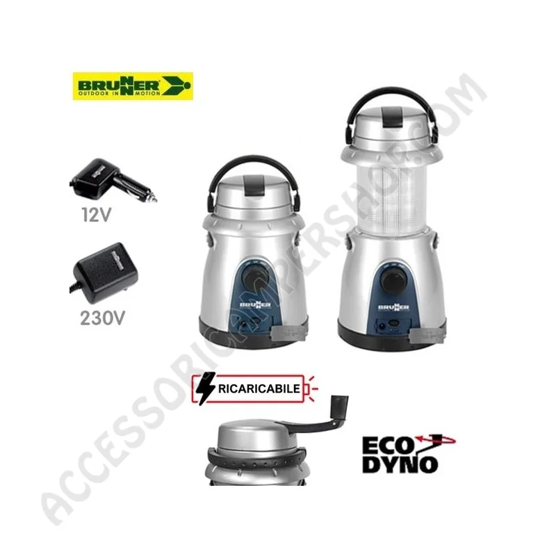 Lanterna LED Ricaricabile Dinamo da Campeggio | Accessoricampershop.com